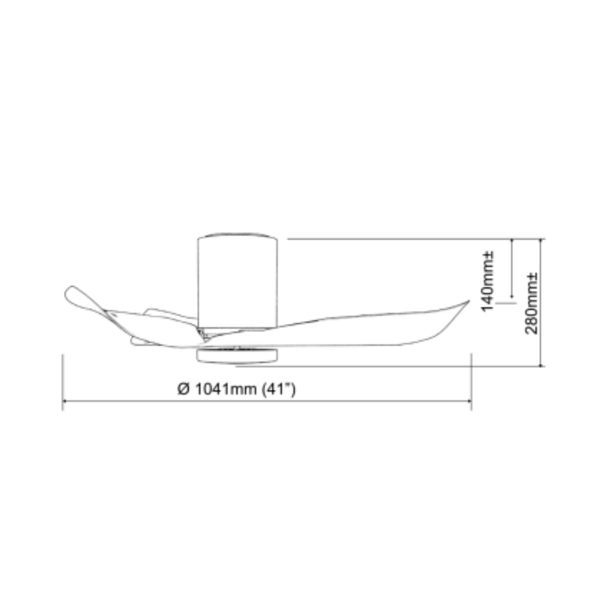 AeroAce 41" 3blades Ceiling Fan