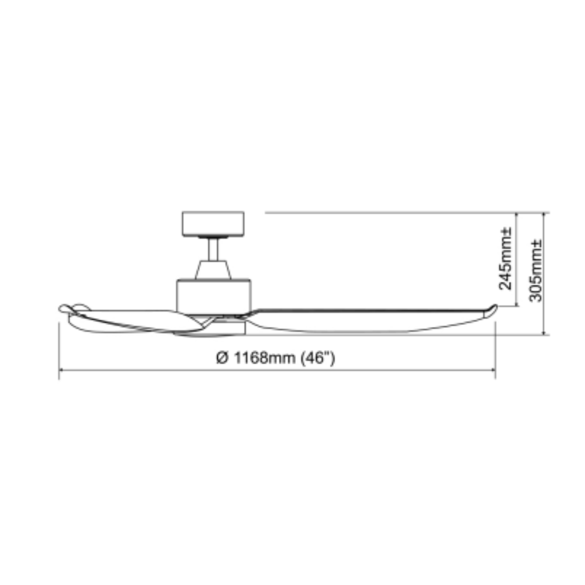 CoolAce 46" 3 blades Ceiling Fan