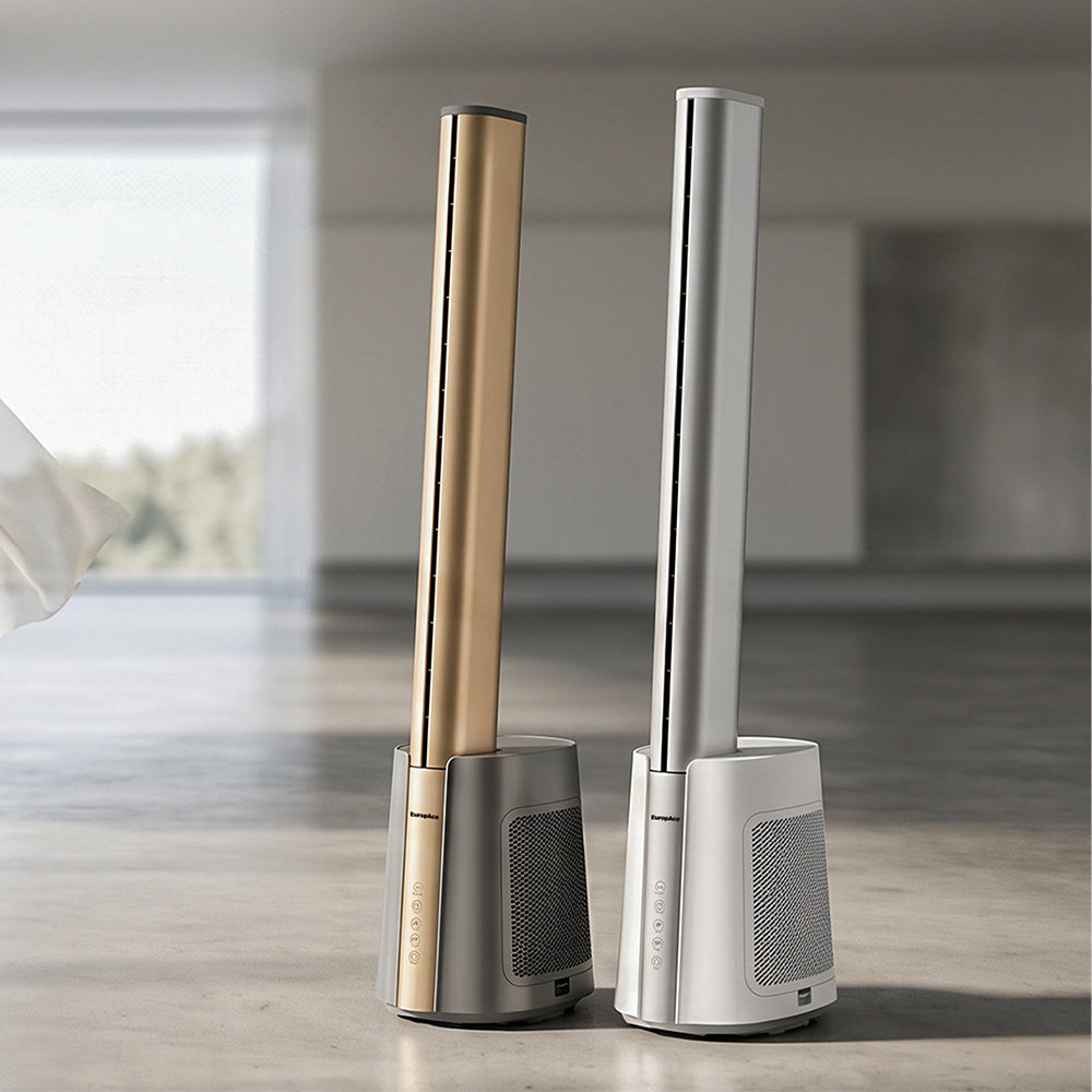 Smart Slim and Compact Air Purifying Bladeless Fan | Strongest Airflow with 7m air distance, HEPA filter to eliminate up to 99.60% of airborne particles, BLDC motor