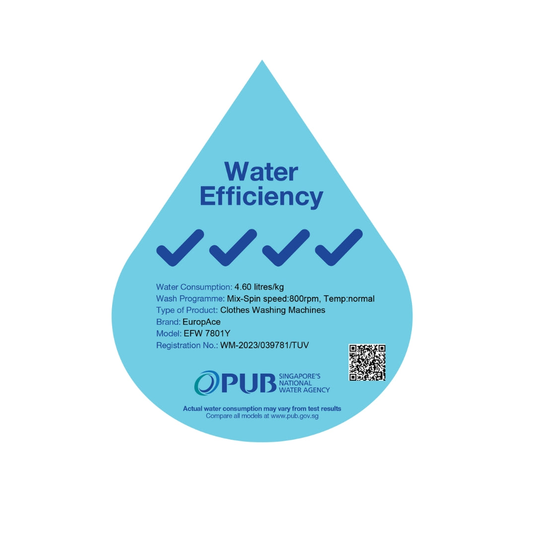 8KG 4 Ticks Steam Front Load Washer | BLDC Motor