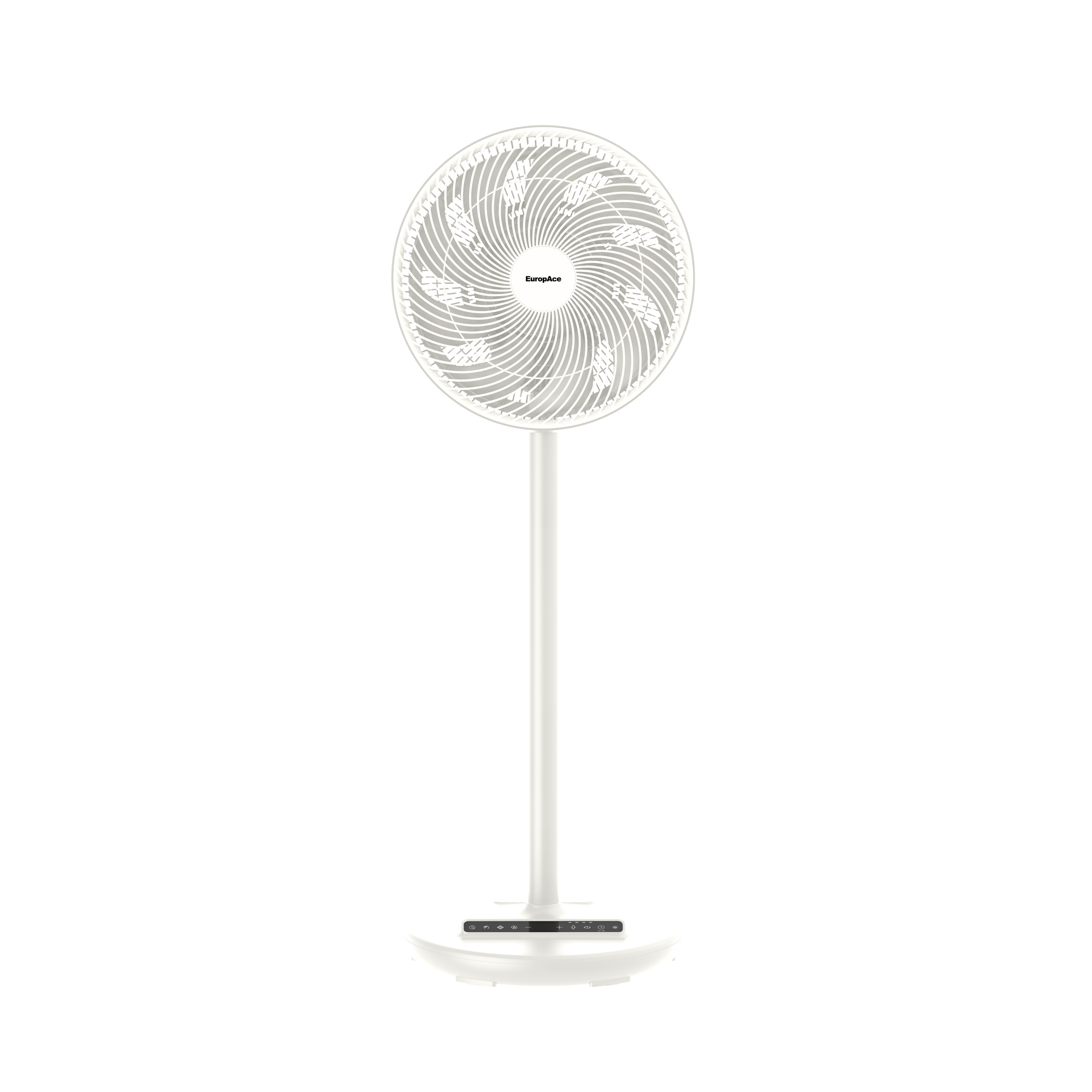 12” Portable DC High Velocity Fan w Ambient Light | Power on the Go (Power Bank Compatible), 3D Oscillation, Easy Clean