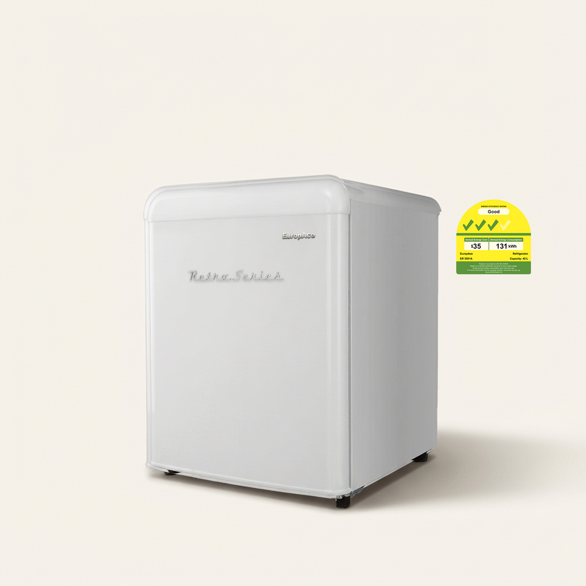 50L Retro Mini Bar Fridge | ER5501AWH – EuropAce