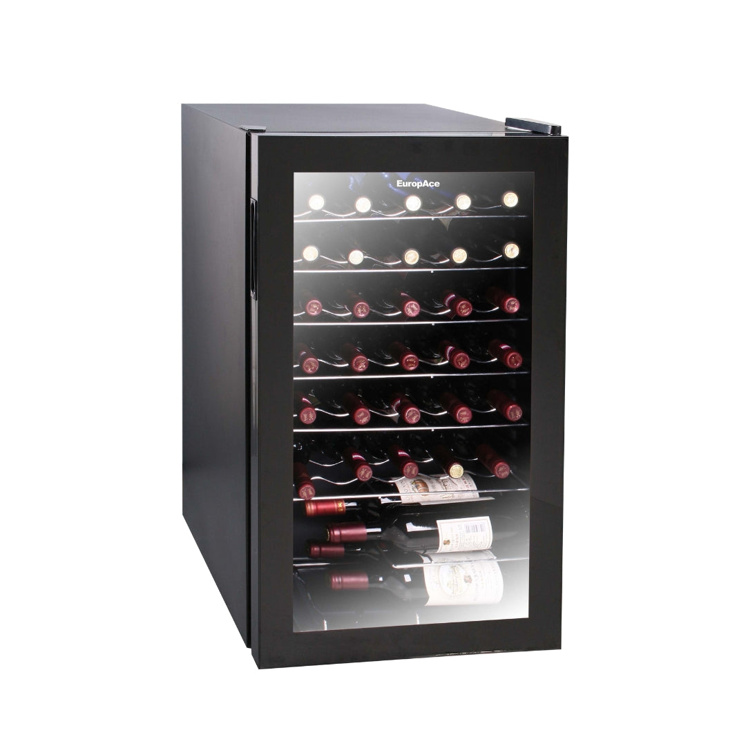 (Preorder) 33 Bottles Wine Chiller | 3 Layered Anti-UV Glass, Recessed Handle