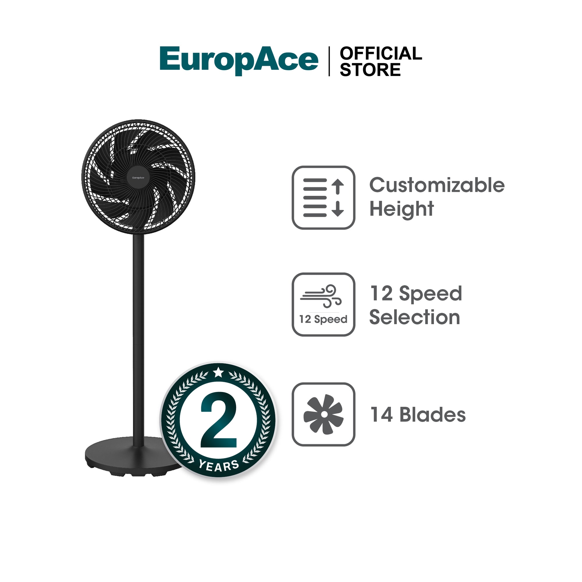 14" DC Tatami Fan with Remote Control