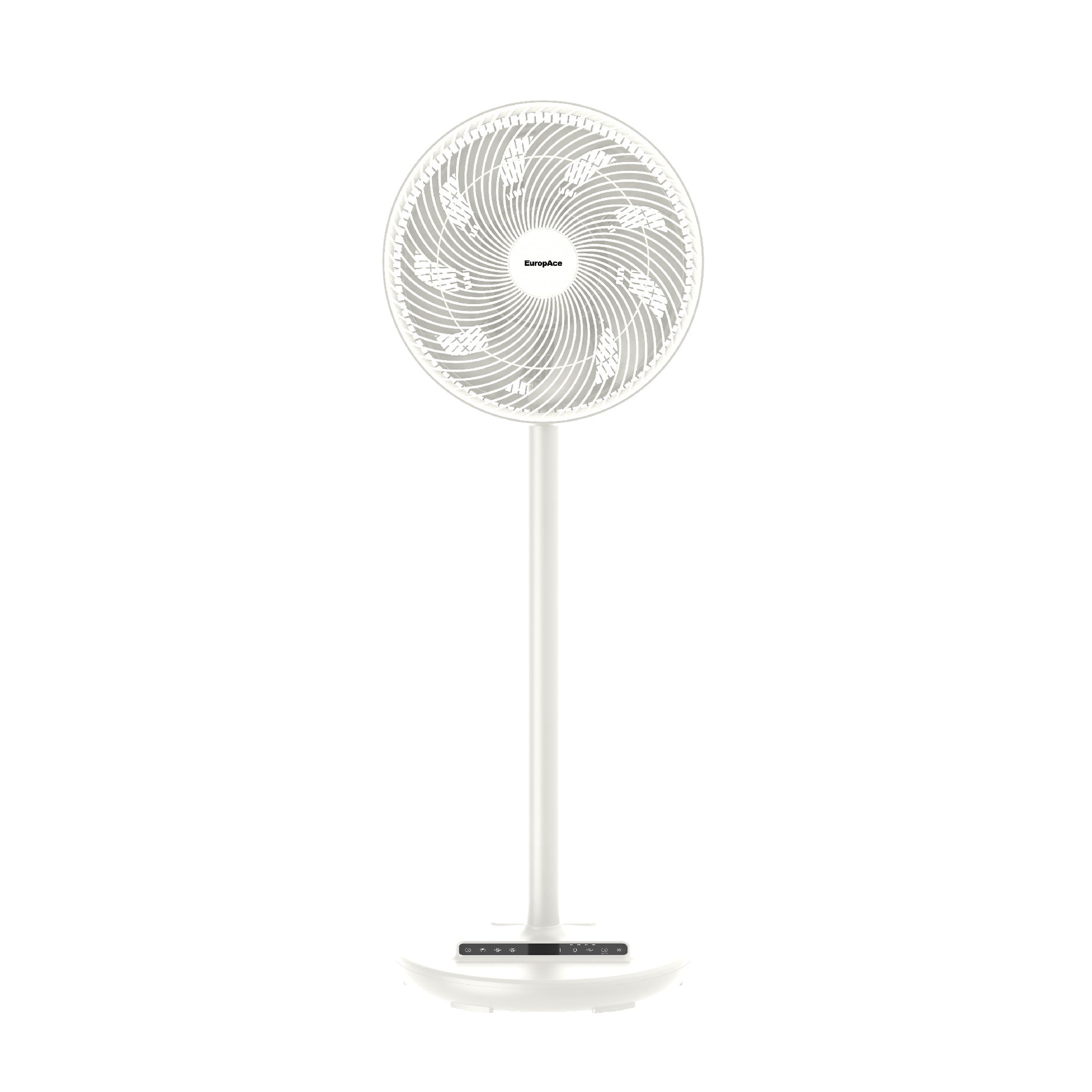 12” Portable DC High Velocity Fan w Ambient Light | Power on the Go (Power Bank Compatible), 3D Oscillation, Easy Clean
