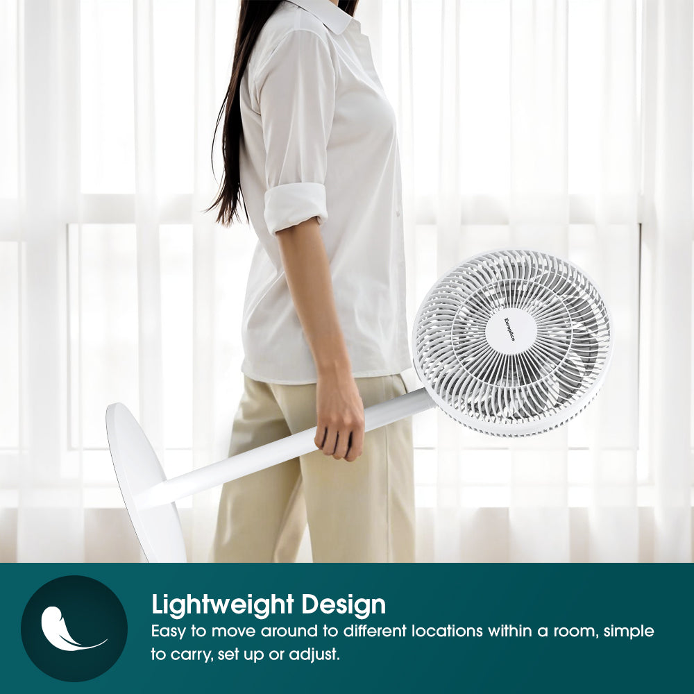 12” High Velocity Stand Fan | Powerful Airflow, 7h Timer, Lightweight