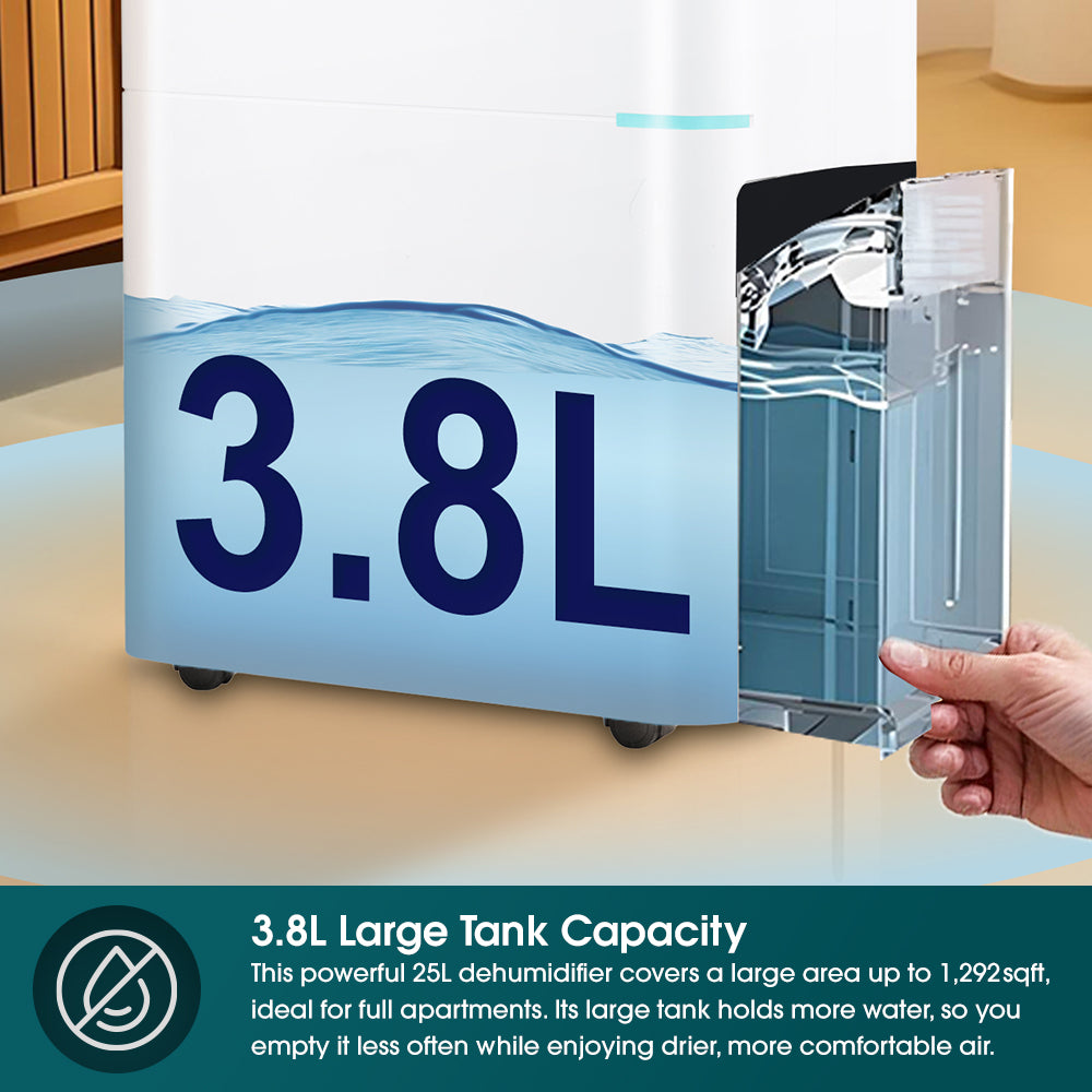 25L Smart Dehumidifier + Standalone H13 Air Purifier w Ioniser + Laundry Dryer (4-in-1) | 3Y Full Warranty