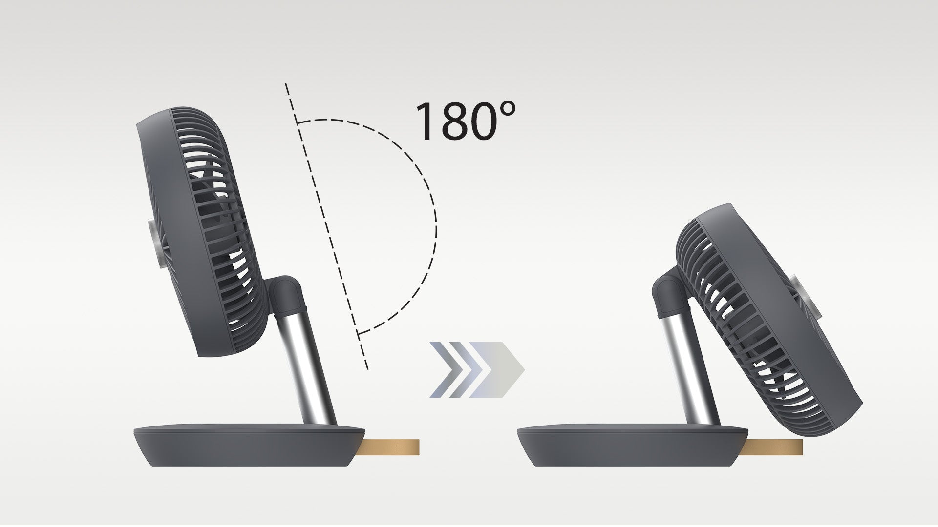 Flexible 180° Airflow Adjustment