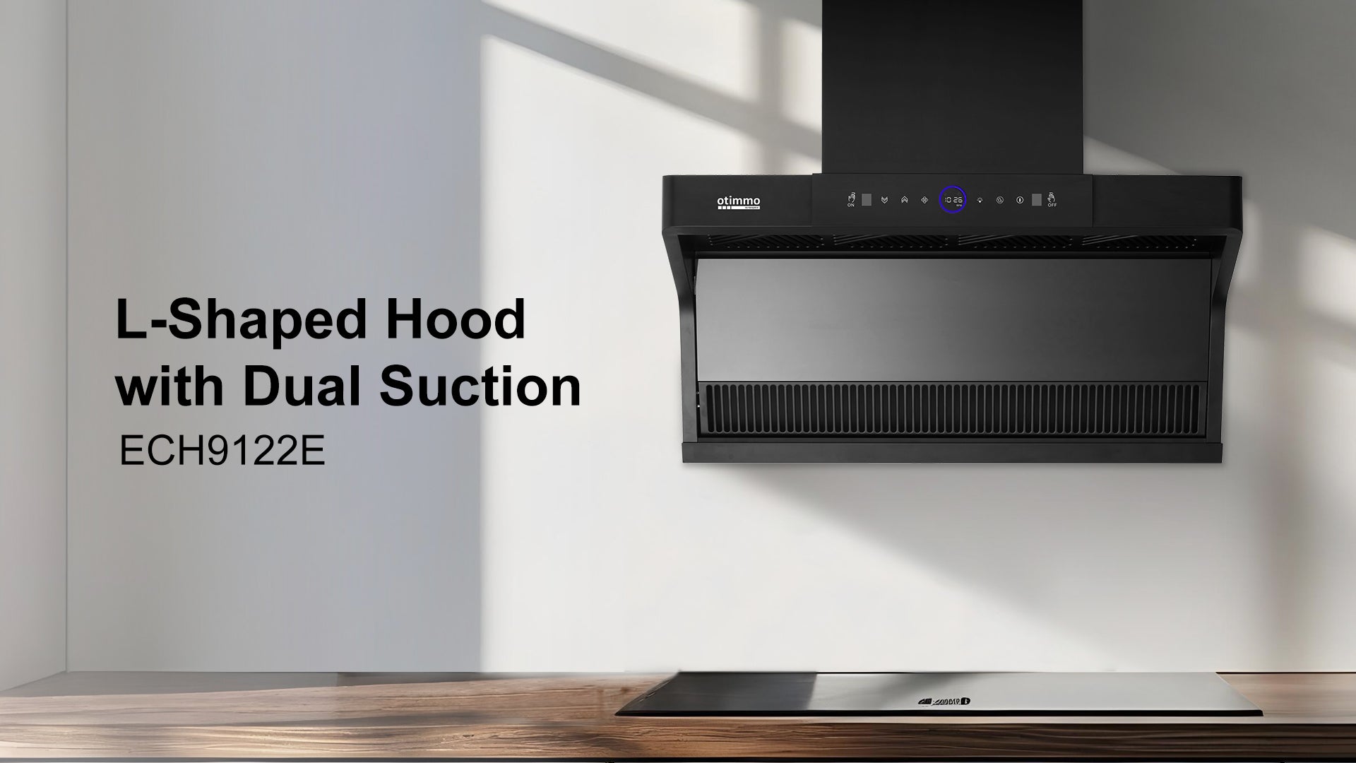 90cm L-Shaped Hood with Dual Suction