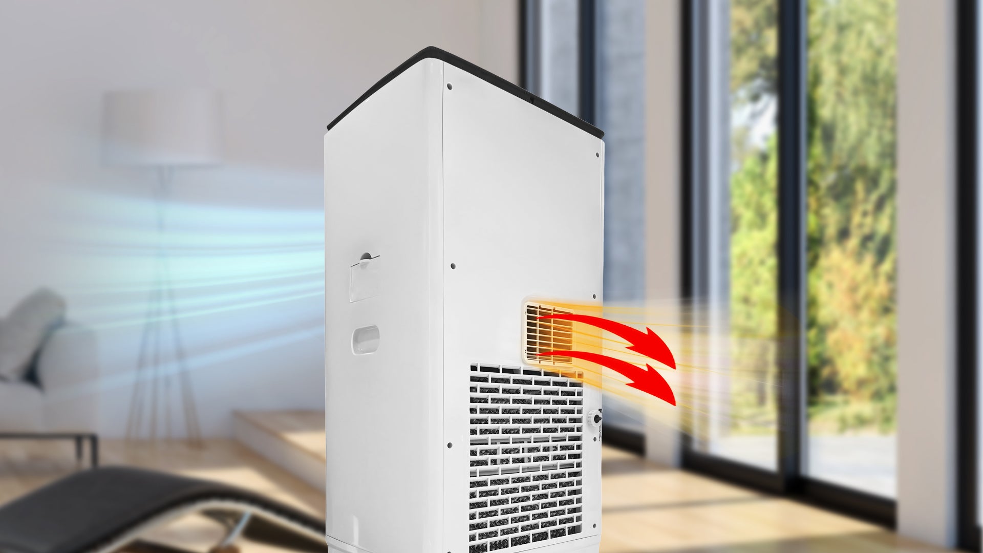 Hot Air Is Water Cooled Before Being Dispelled From The Back