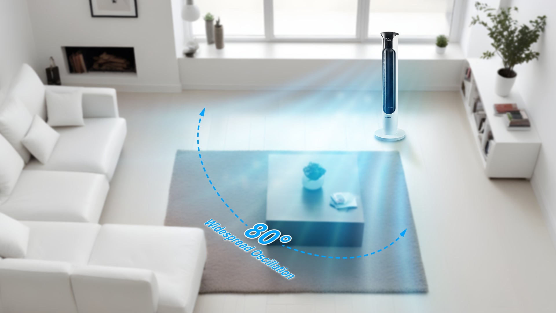 Wide Angle 80 Degree Oscillation