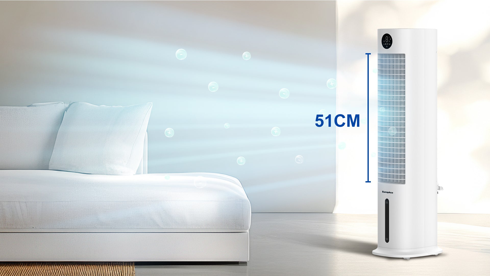 Longer Air Outlet & Space Saving Design