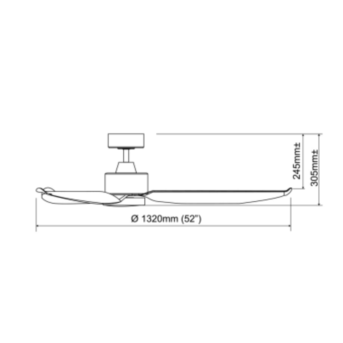 CoolAce 52" 3 blades Ceiling Fan with FREE Living Fan with Remote (Worth $109)