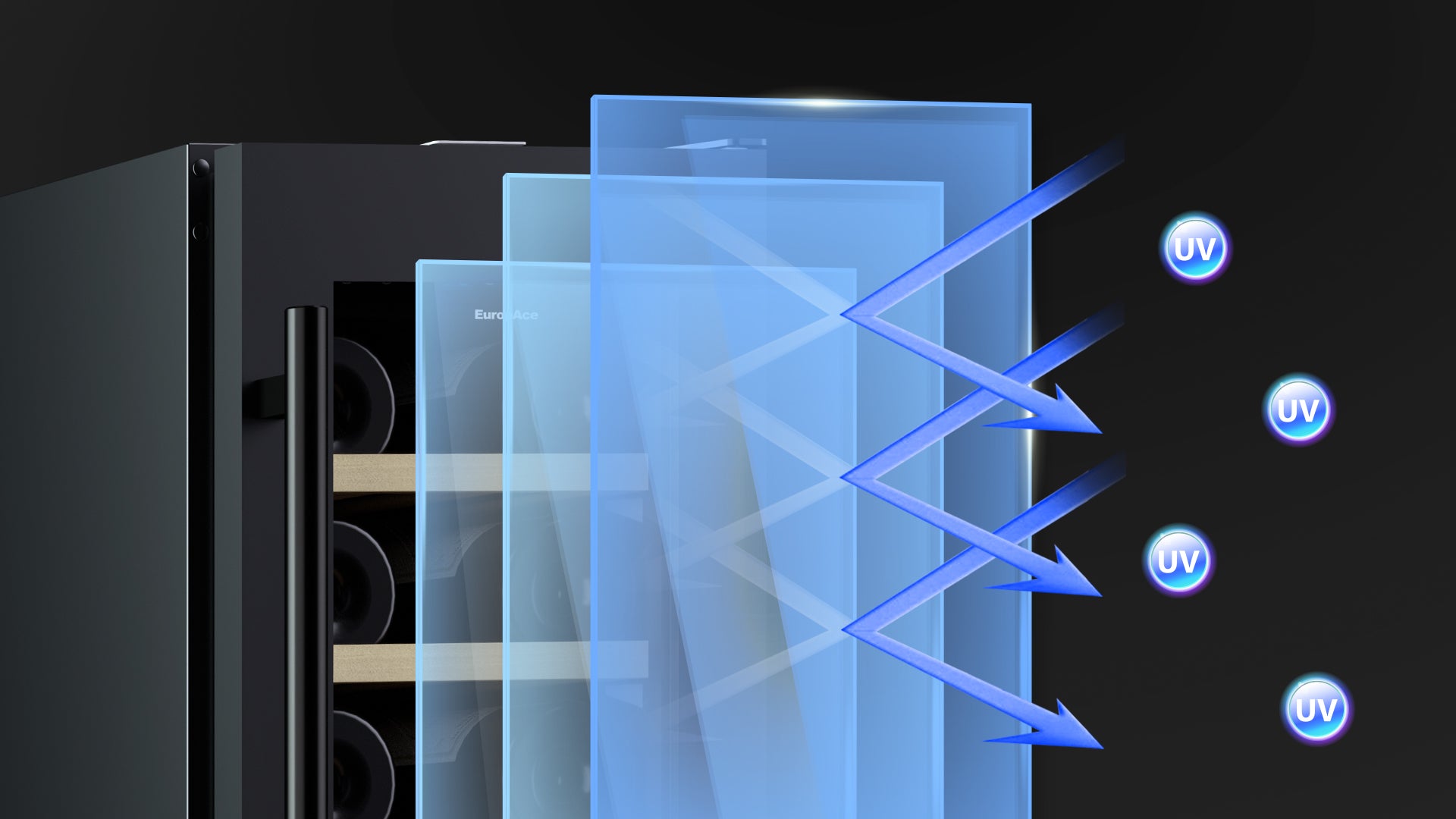 3 Layered Glass Door