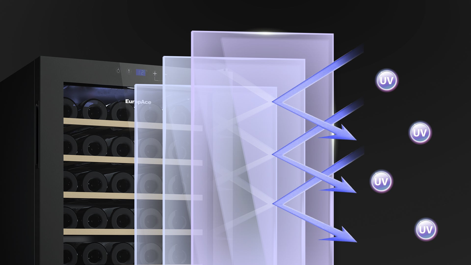 3 Layered Glass Door