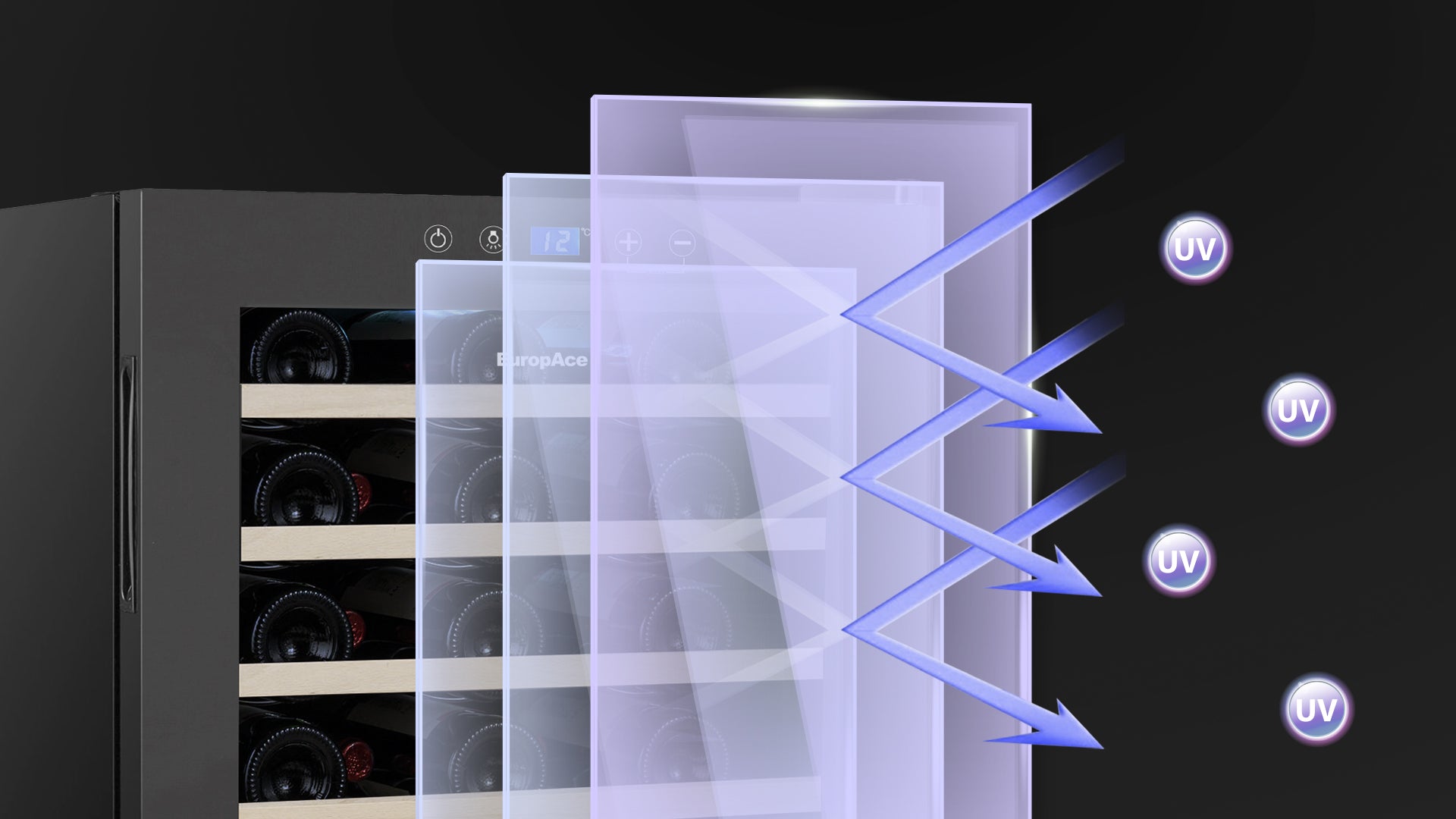 3 Layered Glass Door