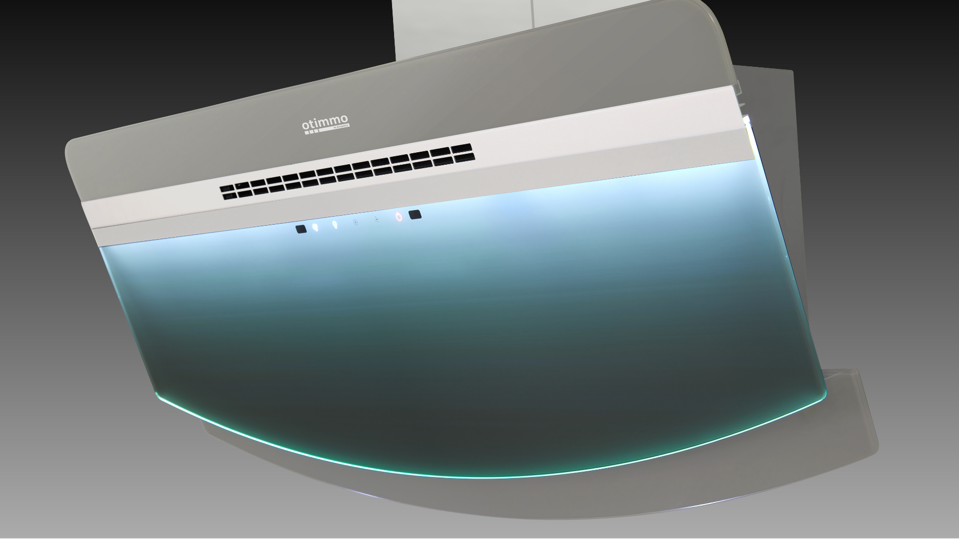 Slanted Glass with Ambient Lighting