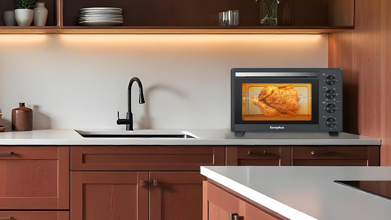 45L Electric Convection Oven with Rotisserie 360° 