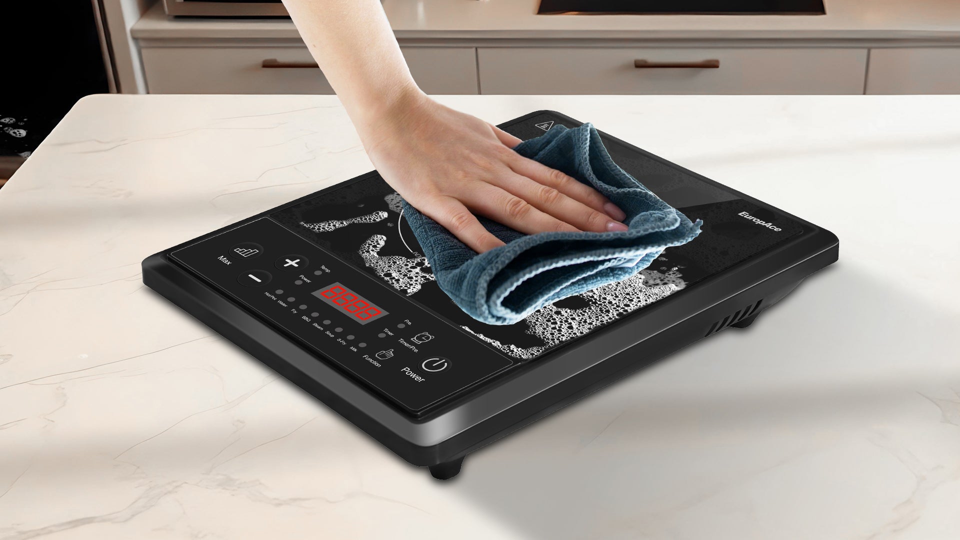 Black Crystal Glass Surface