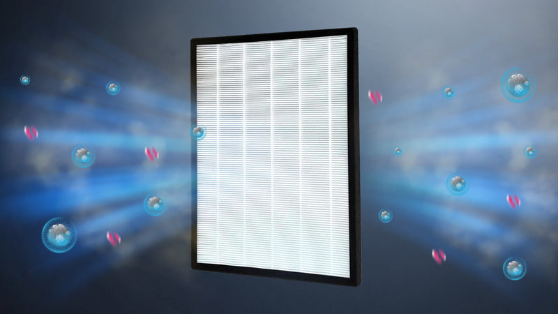 HEPA Filter + Washable Nylon Pre-Filter