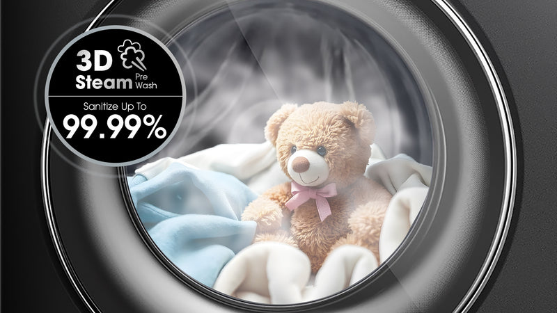 Sanitize your laundry up to 99.99%*