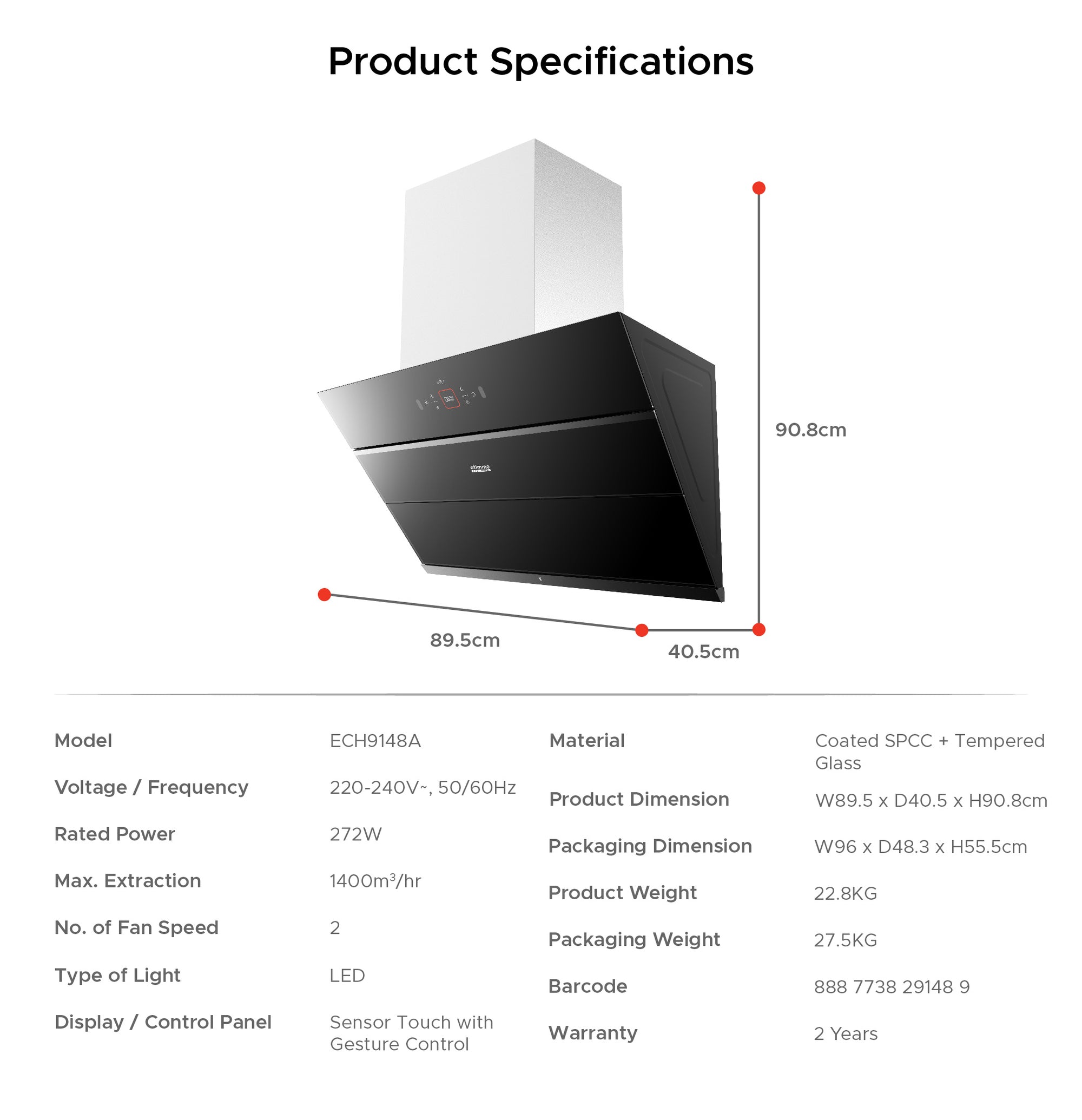 75cm Vitroceramic & Induction Hob