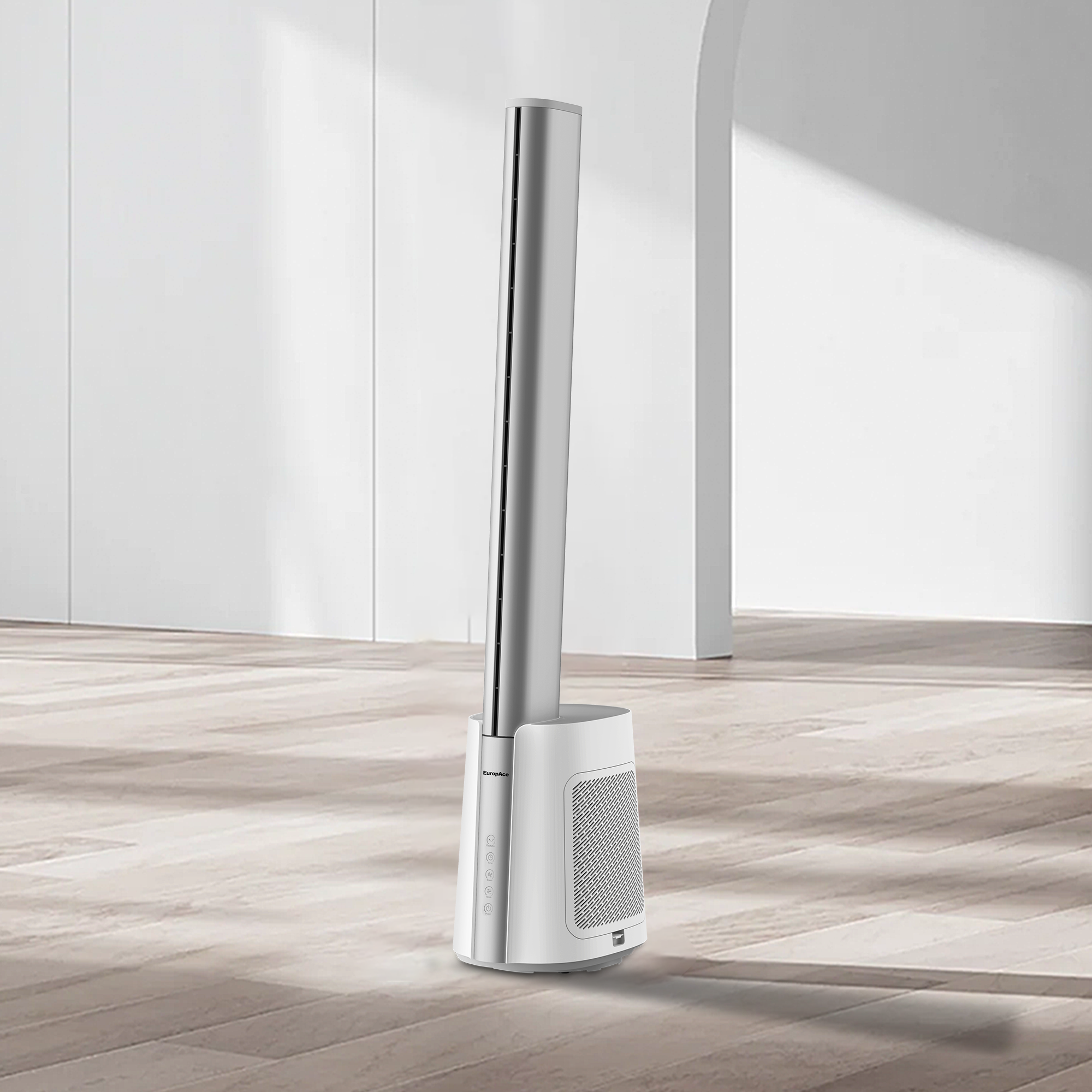 Slim and Compact Air Purifying Bladeless Fan | Dual HEPA Filters, Strong Air Flow, Space-Saving (Single Airflow)