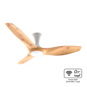 BreezeAce 48" 3 blades Ceiling Fan (ECF48HR3 White/Light Wood with Wi-Fi)