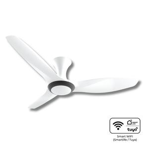 BreezeAce 48" 3 blades Ceiling Fan (ECF48HR3 White w/ Black Ring with Wi-Fi)