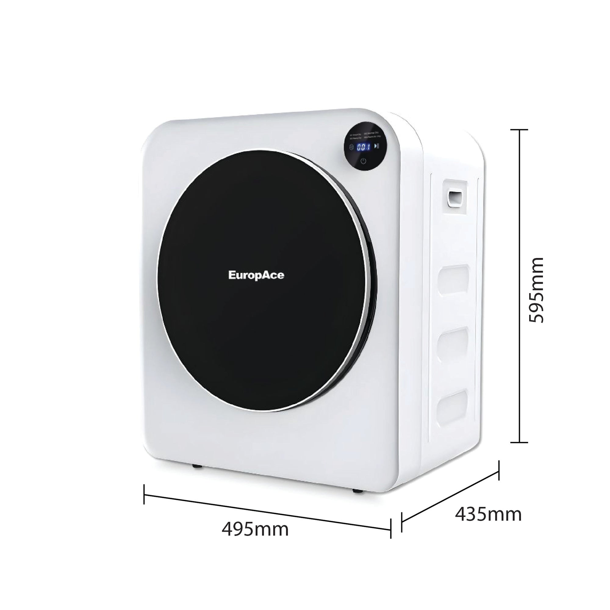 Moon Series 5KG Compact Dryer | Touch Control, 99.99% Sterilization, Plug & Use, Flexible Placement