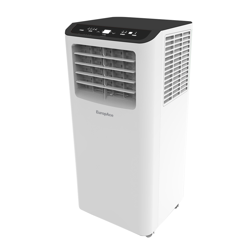 EuropAce EGAC10A6 250 Sqft Compact & Green Portable Air Conditioner | Powerful Cooling, Energy Efficient, Space-Saving Design | 1 Year Warranty + 5 Years Compressor Warranty | Ideal for Small Rooms & Bedrooms | White