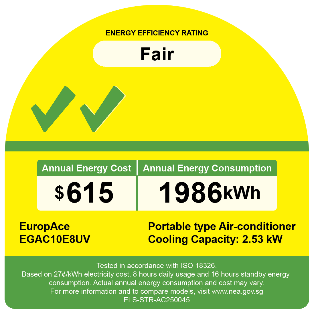 [2025 Model] 10,000 BTU 4-IN-1 Smart Air Purifying Green Portable Aircon | 250sqft, 99.97% Airborne Particles Removal, Smart WiFi, Front LED Display