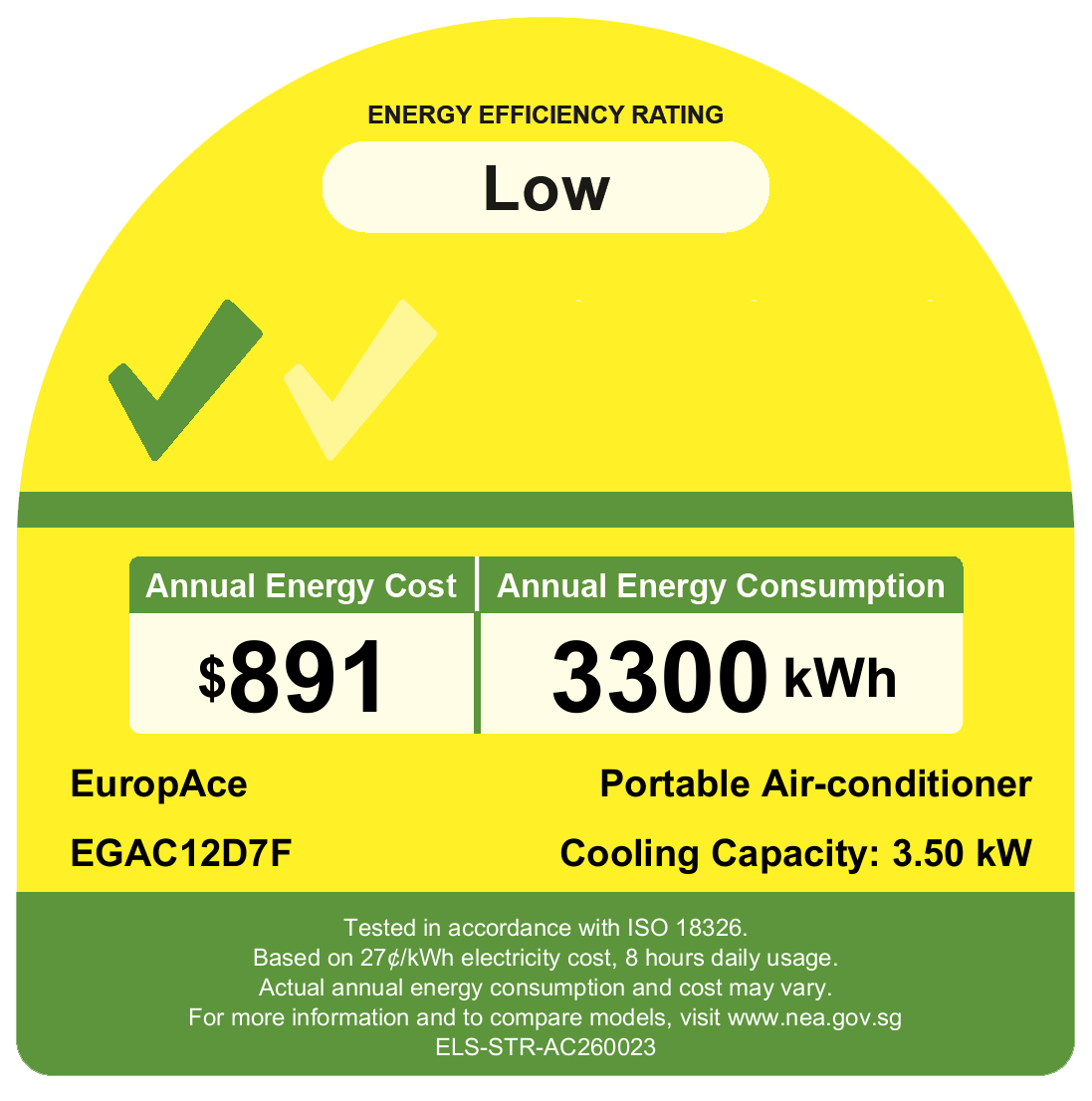 [NEW] 12,000 BTU Dual Filtration Portable Aircon | 2Years Full Warranty (Worth $200) + Free Desk Fan EDF1731D (Worth $79), 40% Energy Saving, 5y Compressor Warranty