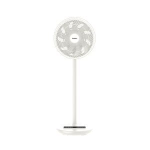 12” Portable DC High Velocity Fan w Ambient Light (White) | Power on the Go (Power Bank Compatible), 3D Oscillation, Easy Clean