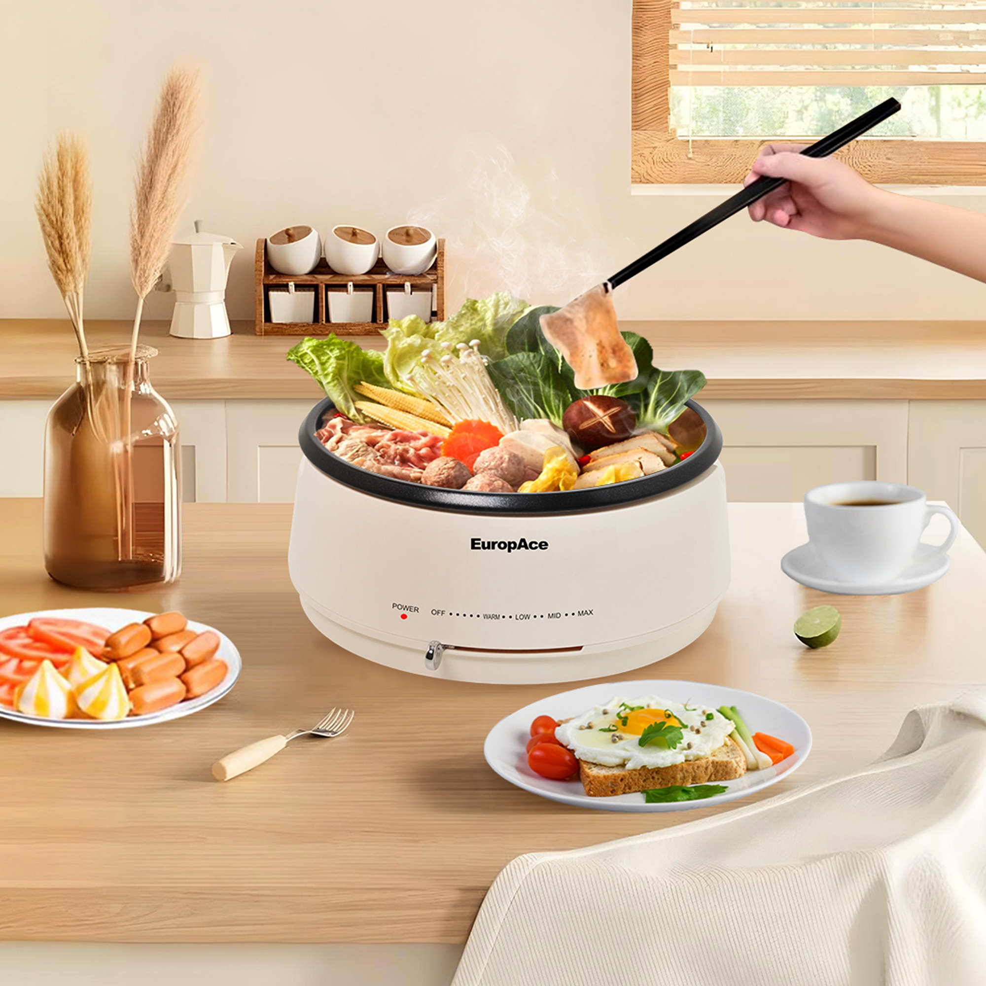 7-IN-1 4L Non-Stick Multi-Cooker Hotpot