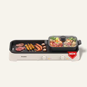 [NEW MODEL] Pre-Order 3.5L Hotpot with Non-Stick Grill Pan | Yuan Yang Hotpot & Grill | Dual Independent Temperature Control | 2200W Fast Heating