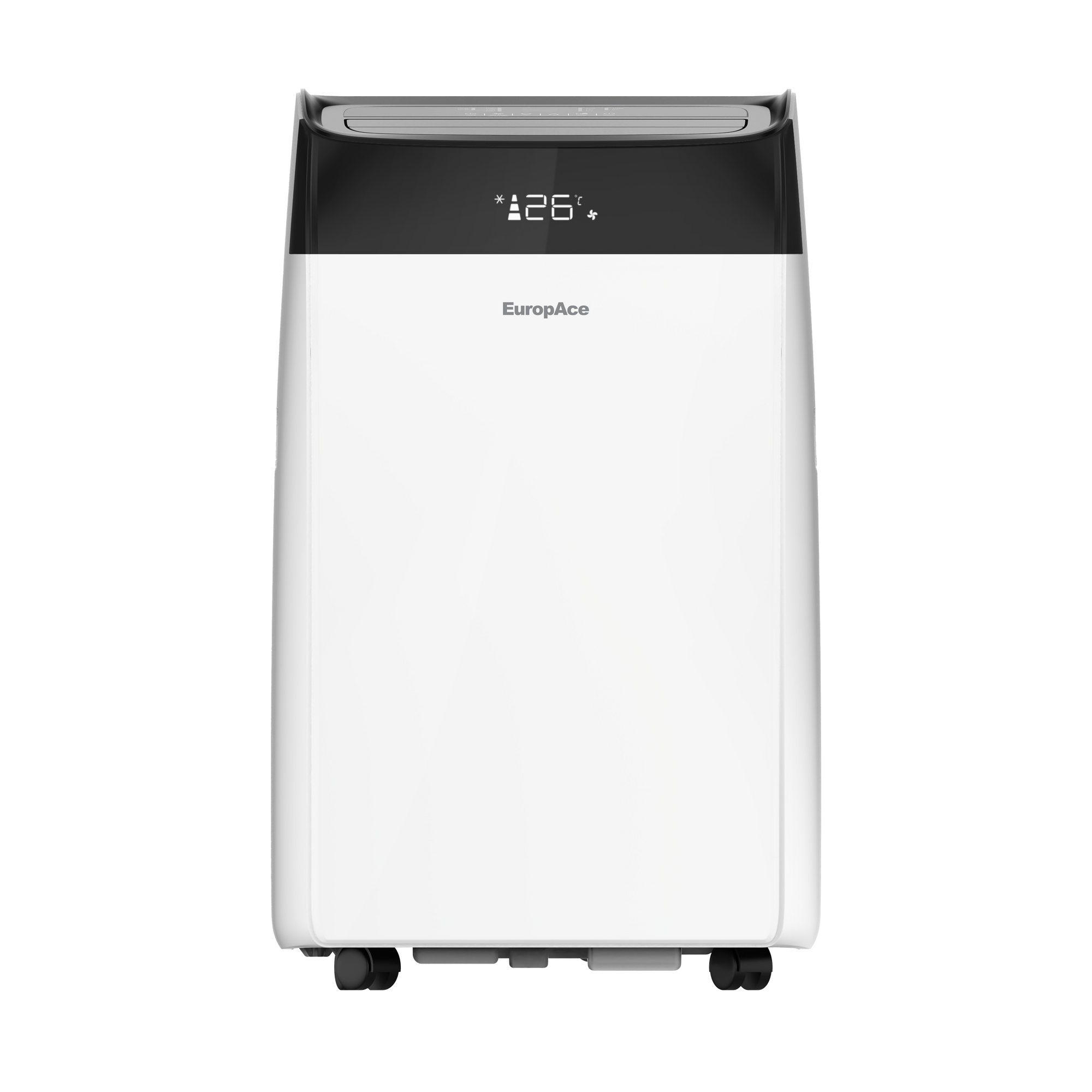 EuropAce 13,000 BTU 4-IN-1 Smart Air Purifying Dual Hose Portable Aircon | UV Sterilization, 99.97% Airborne Particles Removal, Energy Efficient Cooling | EPAC13E6UV | 1 Year On-Site (Full) | Ideal for Large Spaces Up to 290 sq ft | White