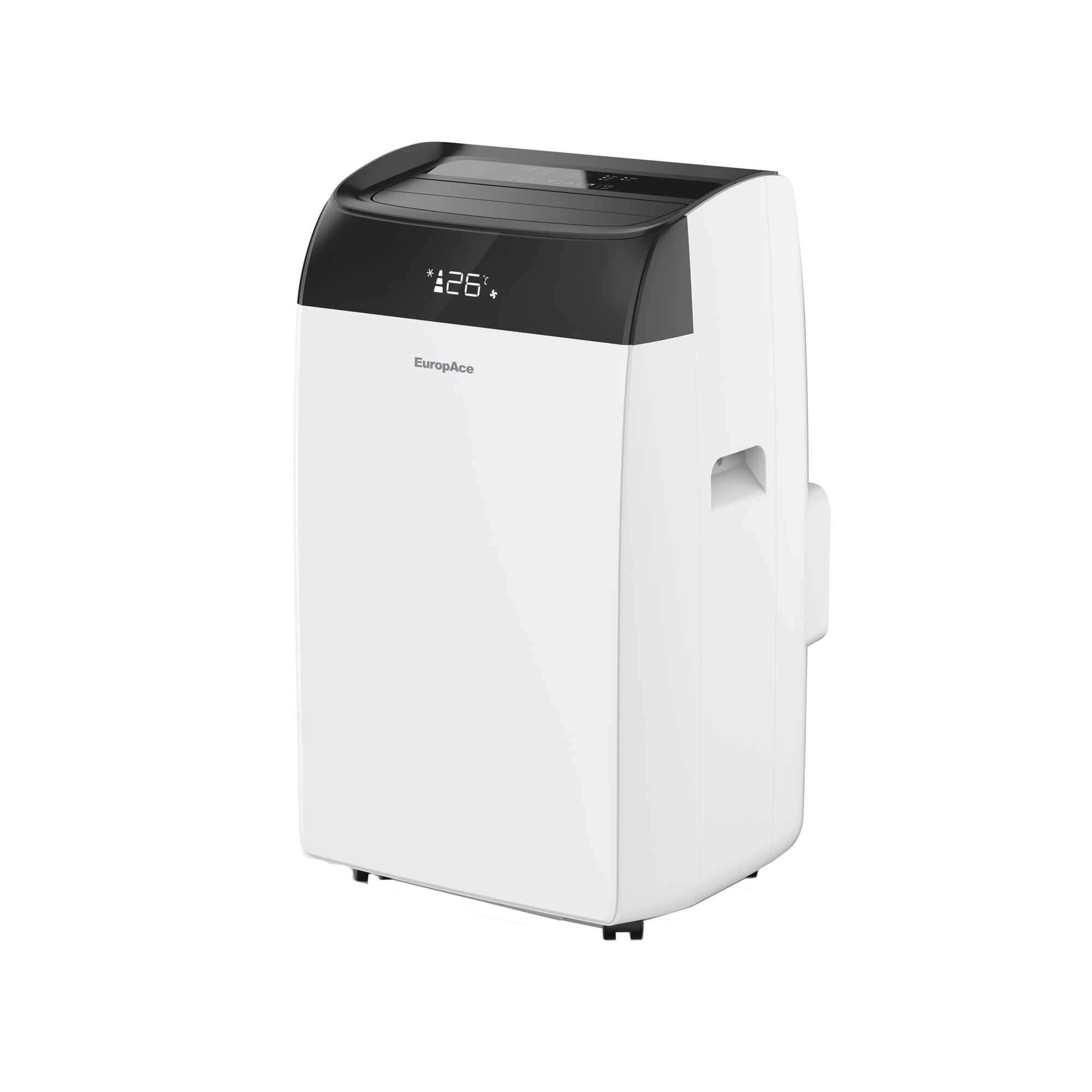 EuropAce 13,000 BTU 4-IN-1 Smart Air Purifying Dual Hose Portable Aircon | UV Sterilization, 99.97% Airborne Particles Removal, Energy Efficient Cooling | EPAC13E6UV | 1 Year On-Site (Full) | Ideal for Large Spaces Up to 290 sq ft | White