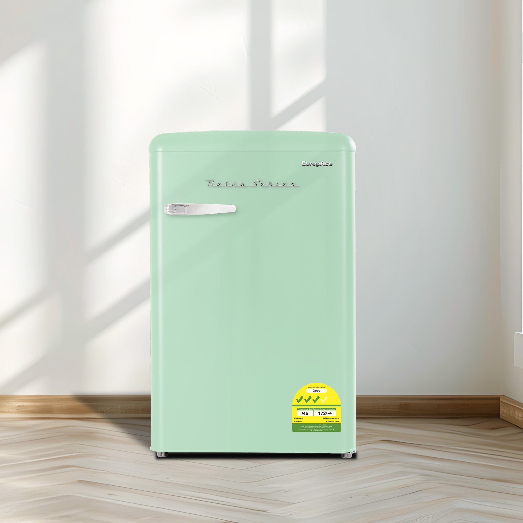 108L Retro 1-Door Fridge | 3 Ticks, Dedicated Freezer Compartment