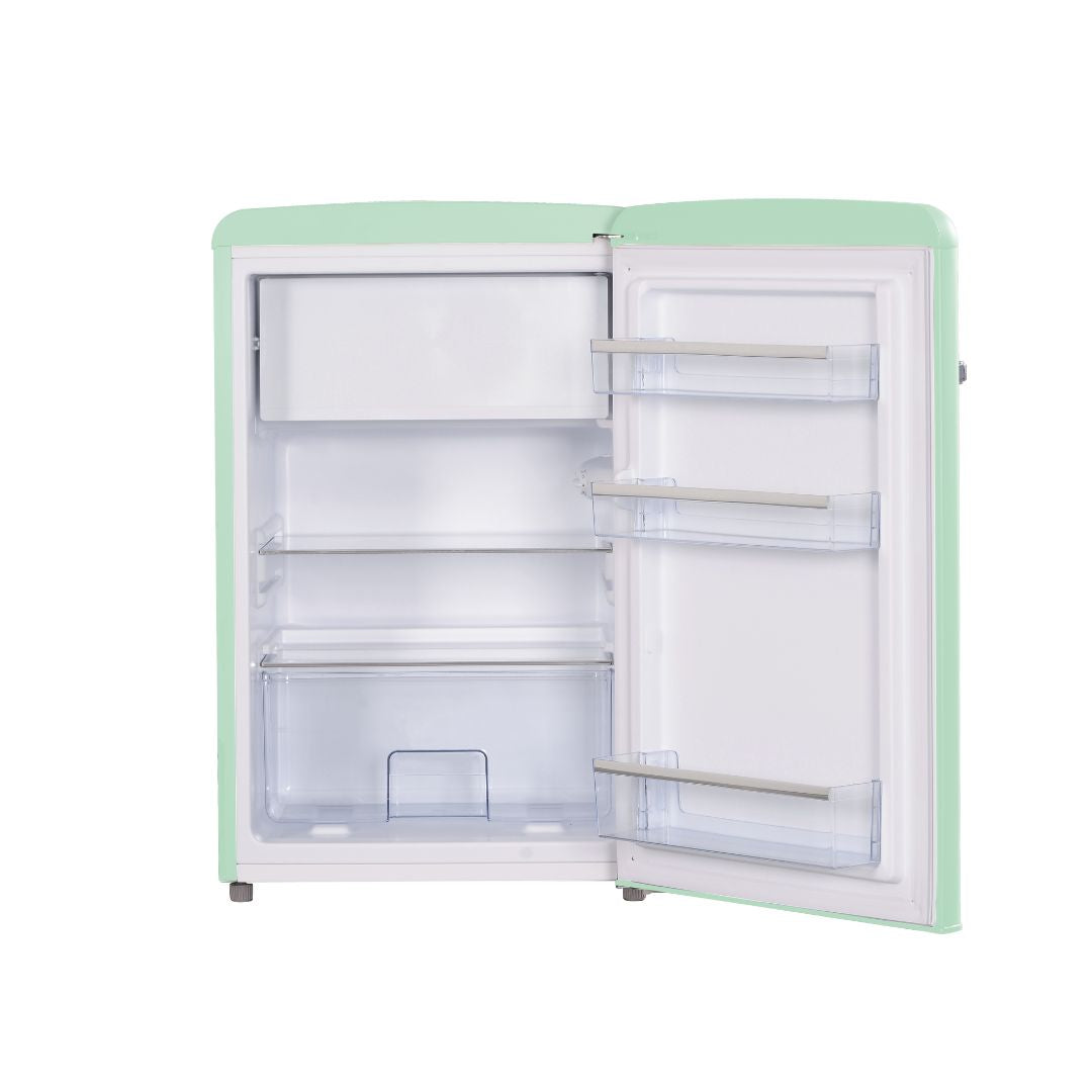 [New Model Pre Order] 108L Retro 1 Door Fridge | 3 Ticks & Freezer Compartment