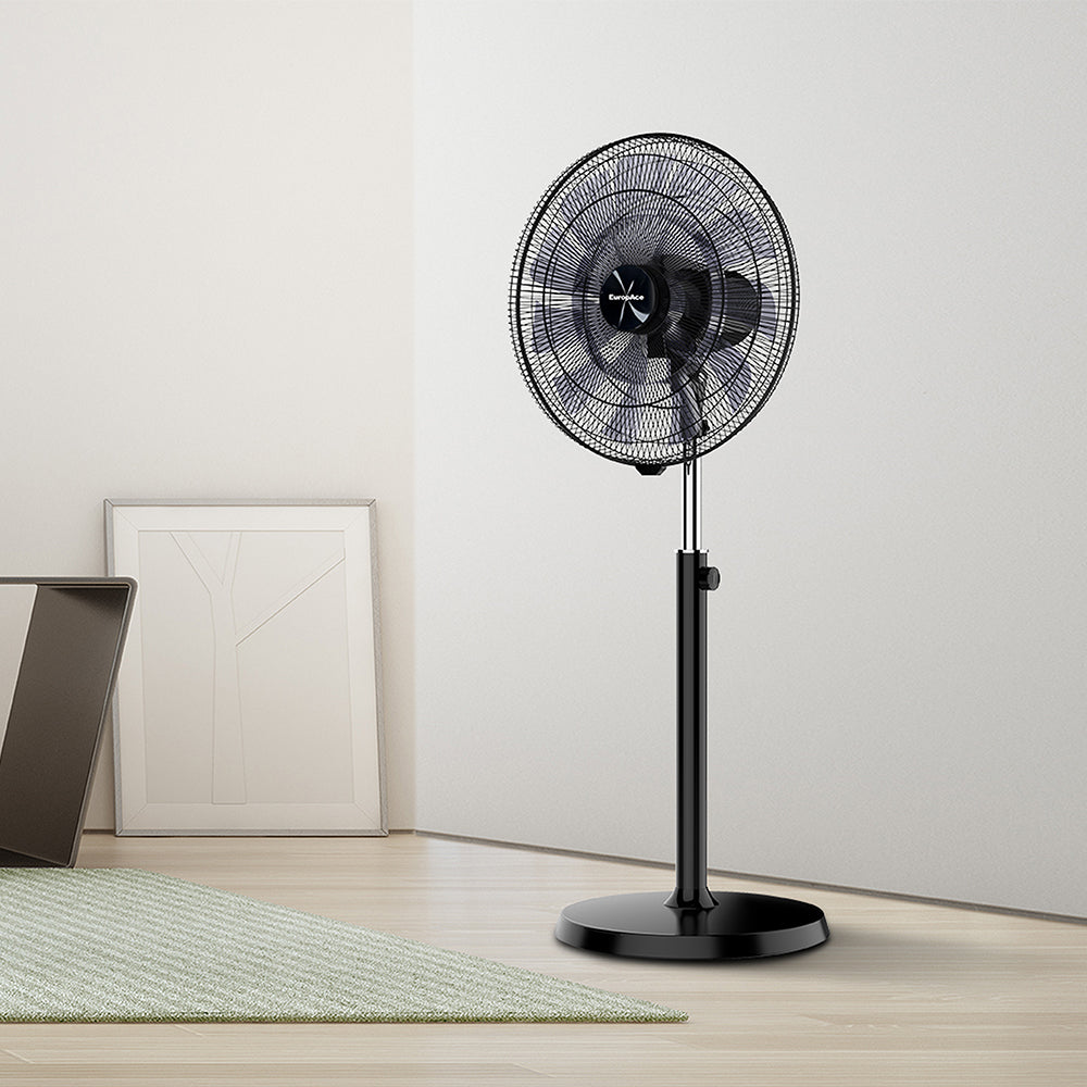 Essential Series 18" DC Circulator Stand Fan | Ceiling Fan Power up to 9,690 m³/h airflow, 18 blades, Touch Control Panel + LED Display