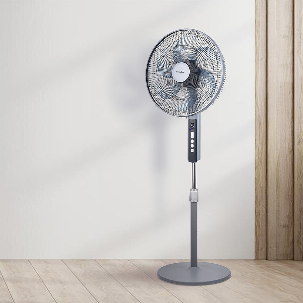 16” Deluxe DC Stand Fan with Remote | DC Motor, Strong Cooling, Digital Display and Remote Control