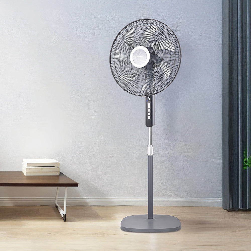 18” Deluxe DC Stand Fan with Remote | DC Motor, Strong Cooling, Digital Display and Remote Control