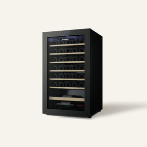 36 Bottles Wine Chiller | 3 Layered Anti-UV Glass, Beechwood Shelves