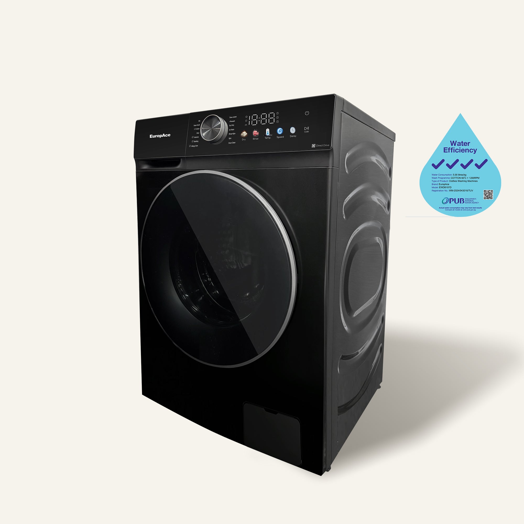 (Preorder) 10+7KG Steam Washer Dryer | Direct Drive Motor, 99.9% Anti-Bacterial