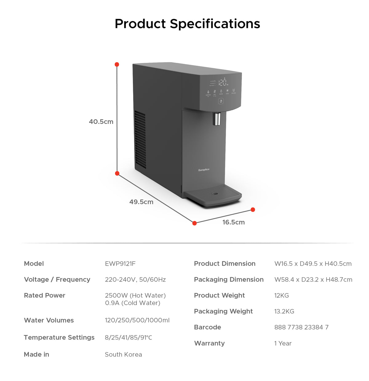 [PREORDER] [NEW MODEL] Tankless Hot & Cold Water Purifier with FREE 1 Set of Filter | Inverter Compressor | Filter Replacement Indicator