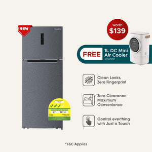 [NEW MODEL] Pre-Order Lumine Series 415L Top Mount Fridge with FREE 1L DC Mini Air Cooler (Worth $139)