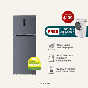 Lumine Series 415L Top Mount Fridge with FREE 1L DC Mini Air Cooler (Worth $139)