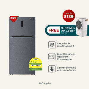 Lumine Series 480L Top Mount Fridge with FREE 1L DC Mini Air Cooler (Worth $139)