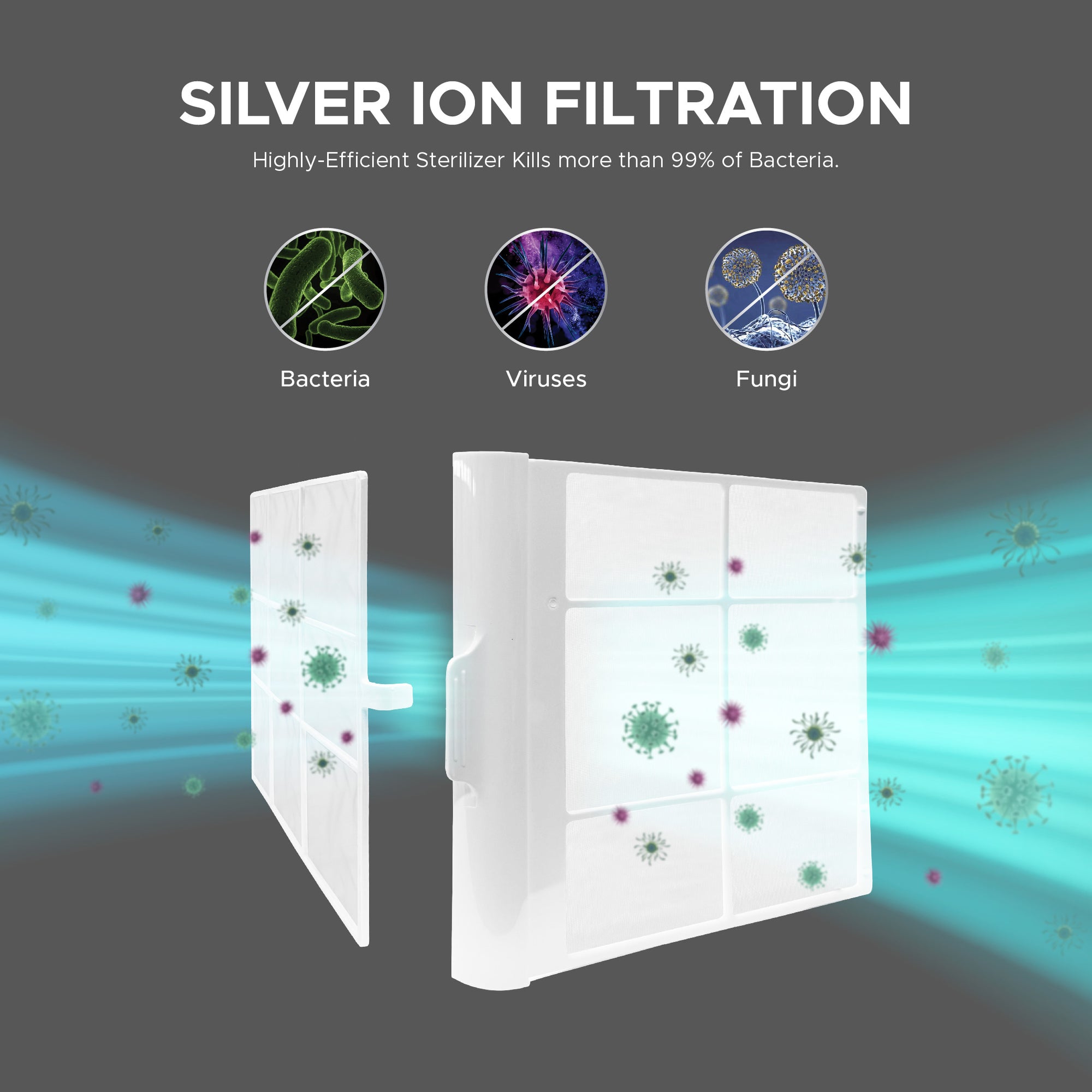 10,000 BTU Smart Compact Portable Air Con | Silver Ion Air Purification, 170sqft, Easy Installation - USE PROMO CODE